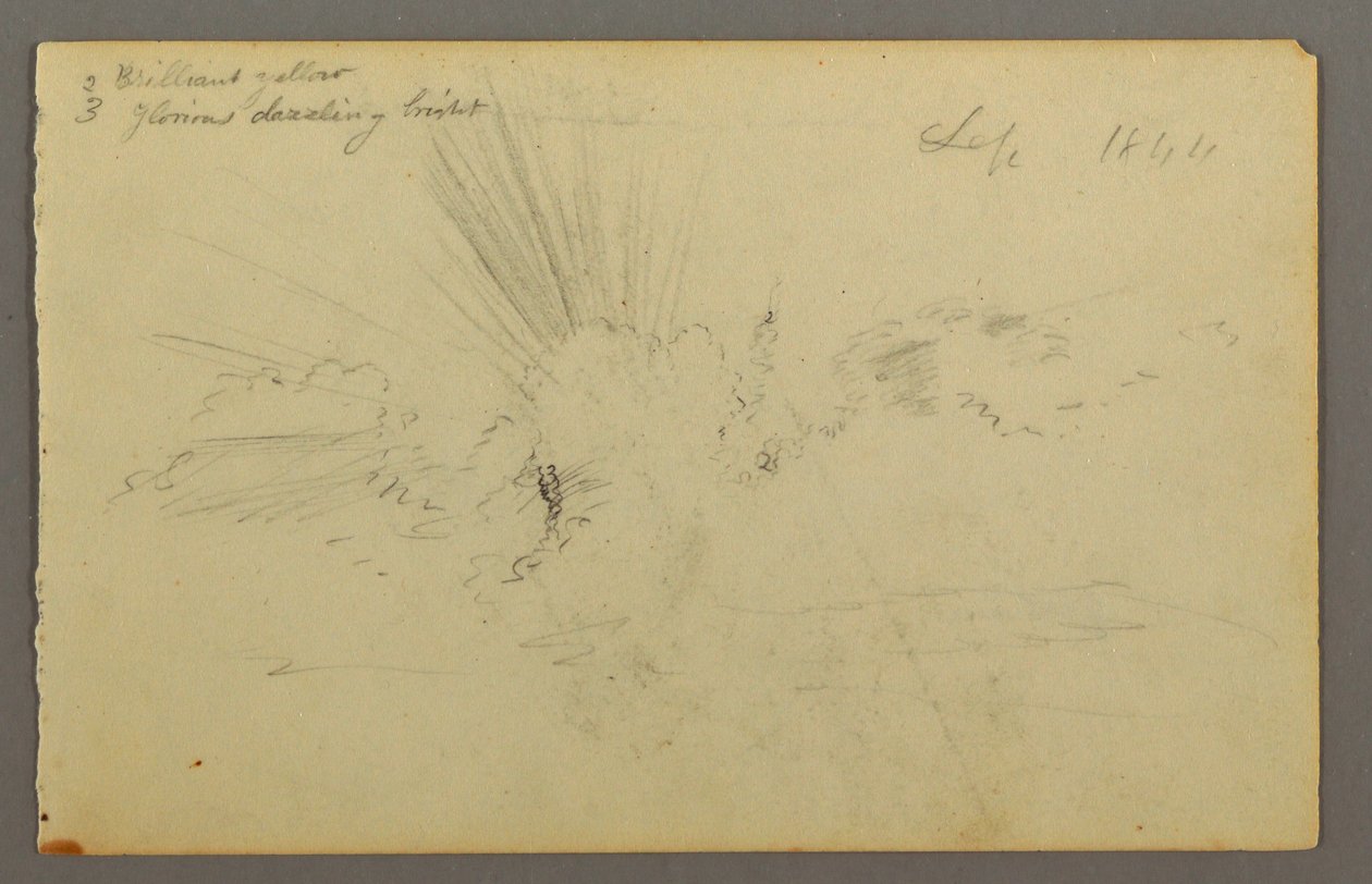 Dibujo, Sol tras las nubes, 1844 de Frederic Edwin Church