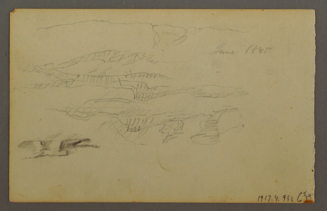 Dibujo, Sol tras las nubes, 1844 de Frederic Edwin Church