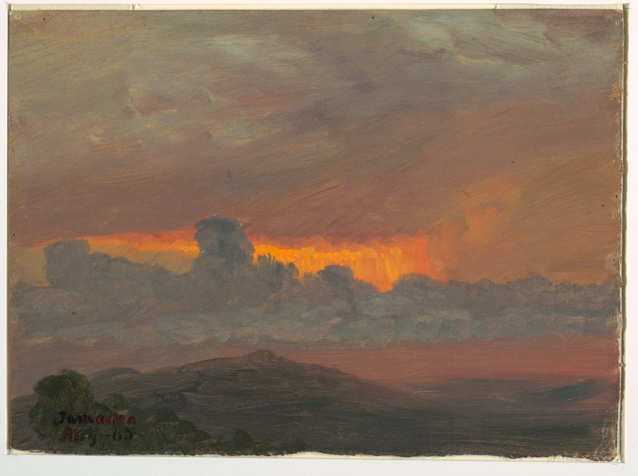 Dibujo, puesta de sol, agosto de 1865 de Frederic Edwin Church
