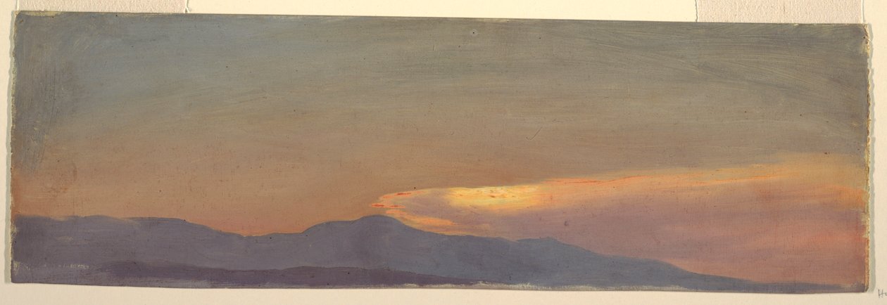 Dibujo, Estudio de nubes al atardecer, ca. 1880 de Frederic Edwin Church