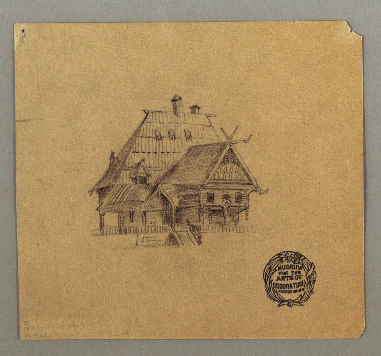 Dibujo, Casa de estilo suizo, posiblemente 1868 de Frederic Edwin Church