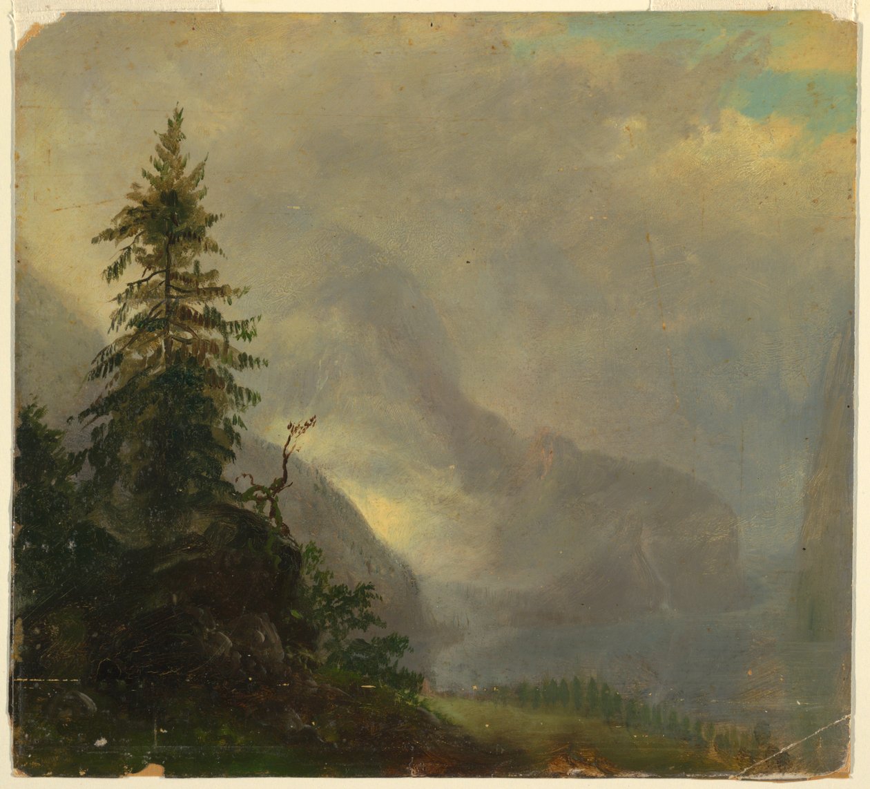 Dibujo, El Koenigsee, cerca de Berchtesgeden, Baviera, 1868 de Frederic Edwin Church
