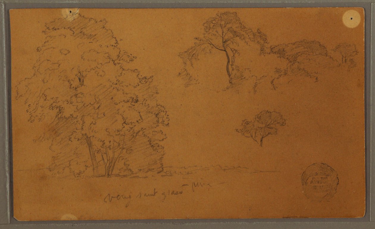 Dibujo, Árboles, 1857 de Frederic Edwin Church