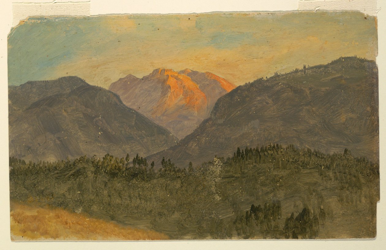 Dibujo, Untesberg, cerca de Berchtesgaden, Baviera, 1868 de Frederic Edwin Church