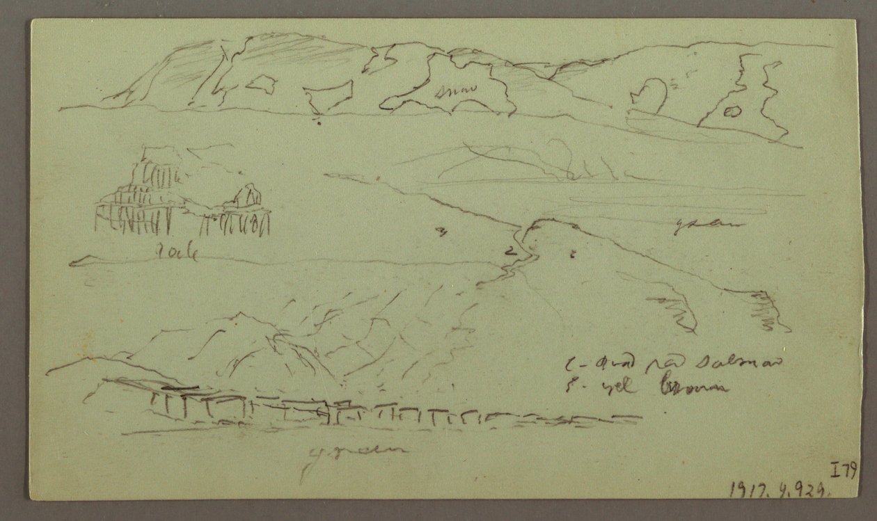 Dibujo, Valle, abril posiblemente 1868 de Frederic Edwin Church