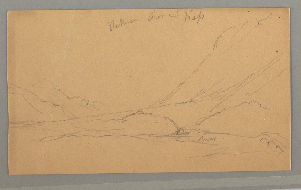 Dibujo, Valle de Vallais, posiblemente 1868 de Frederic Edwin Church