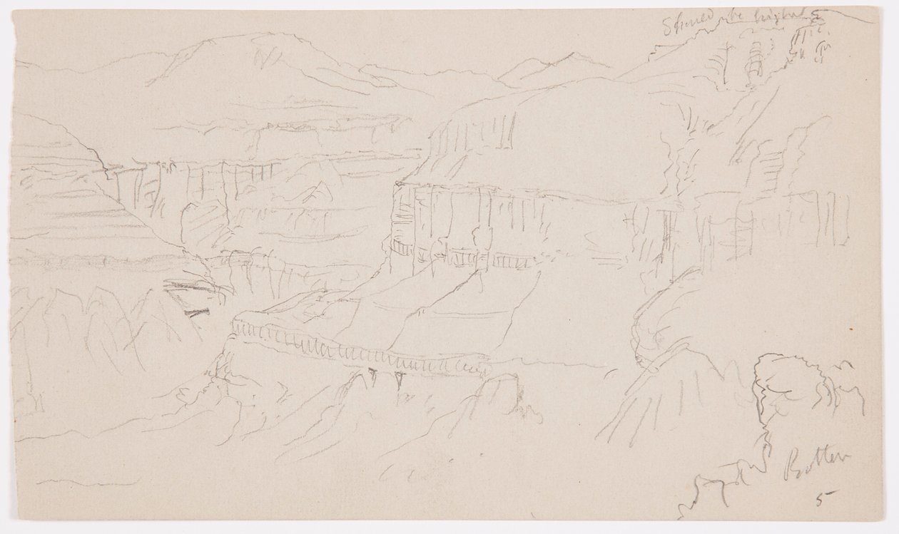 Dibujo, Valle de El Yemen, 20 de febrero de 1868 de Frederic Edwin Church