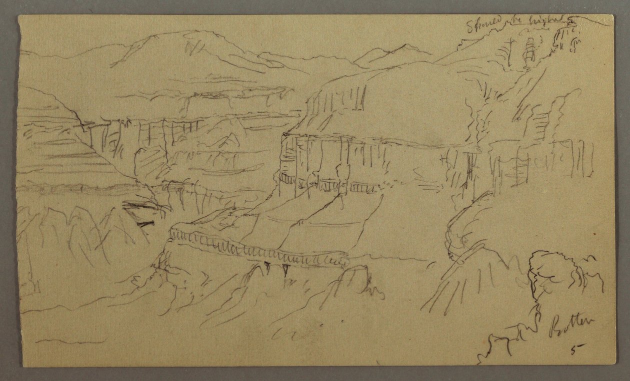 Dibujo, Valle de El Yemen, 20 de febrero de 1868 de Frederic Edwin Church