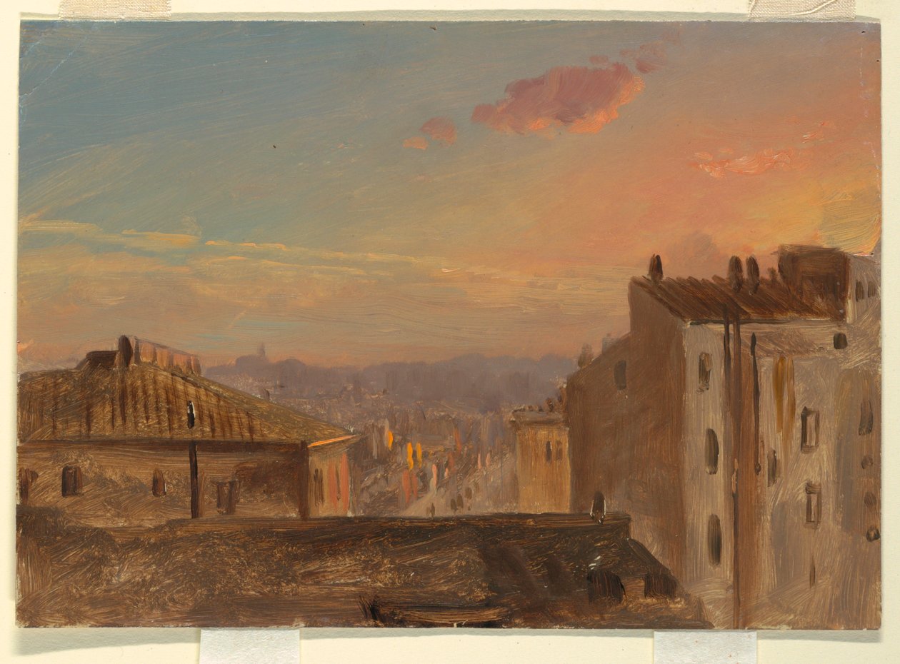Dibujo, Vista de Roma, 1868-69 de Frederic Edwin Church
