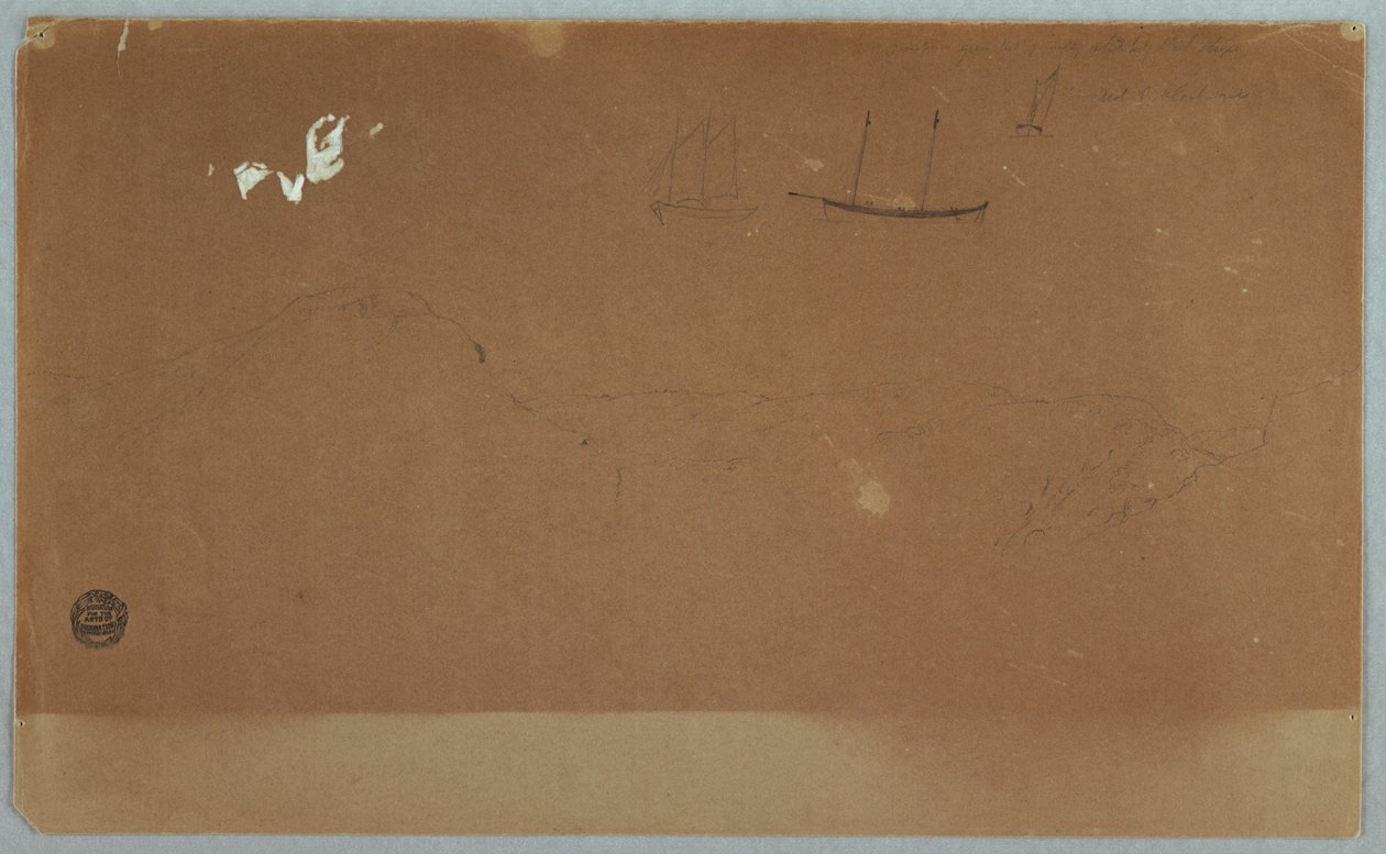 Dibujo, Vistas desde Labrador o Terranova, junio o julio de 1859 de Frederic Edwin Church