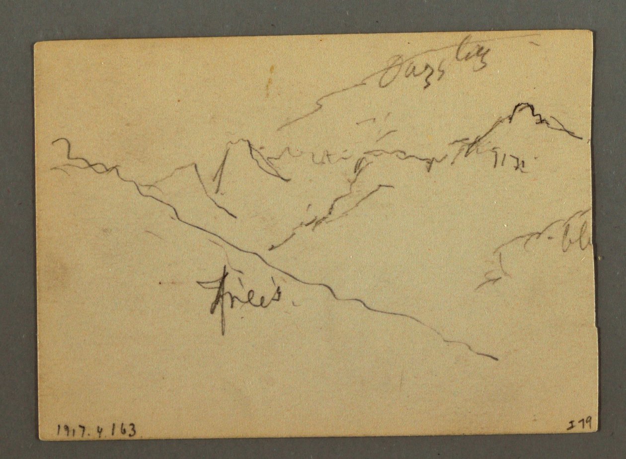 Dibujo, Cascada entre Veney y Sion, Valle del Ródano, Suiza, agosto de 1868 de Frederic Edwin Church