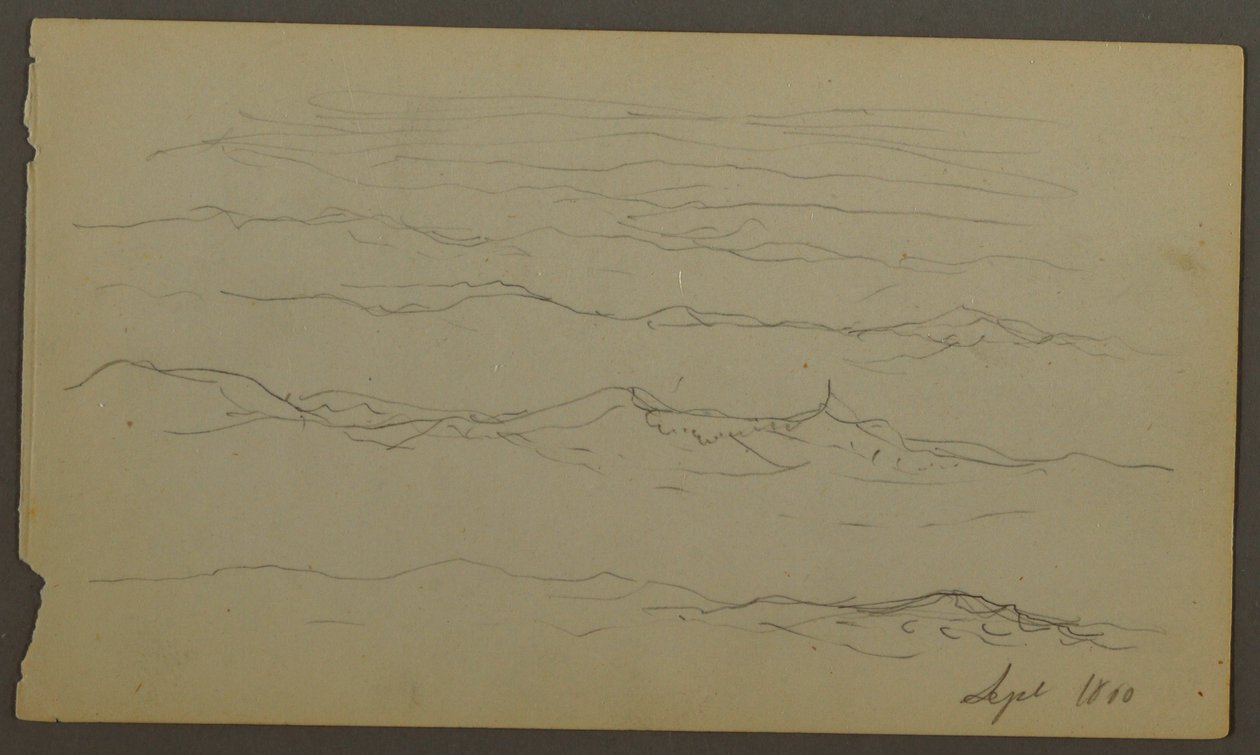Dibujo, Olas, 1860 de Frederic Edwin Church