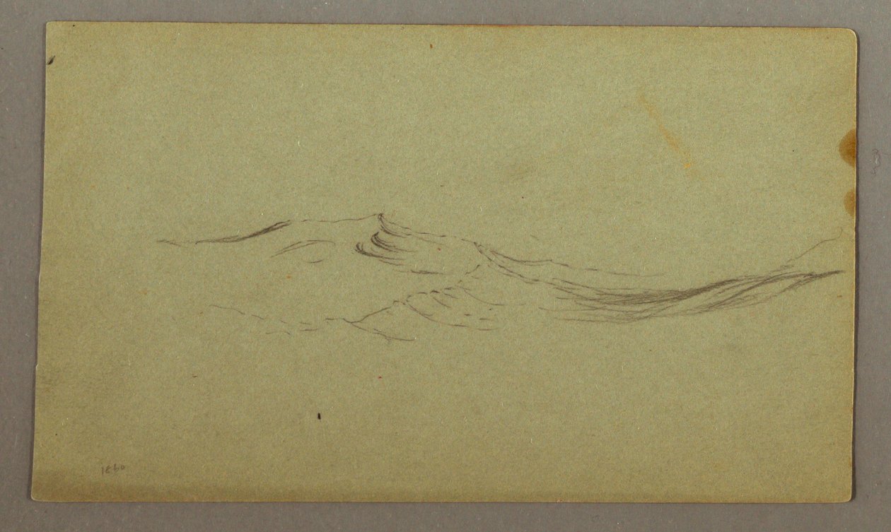 Dibujo, Olas, posiblemente 1860 de Frederic Edwin Church