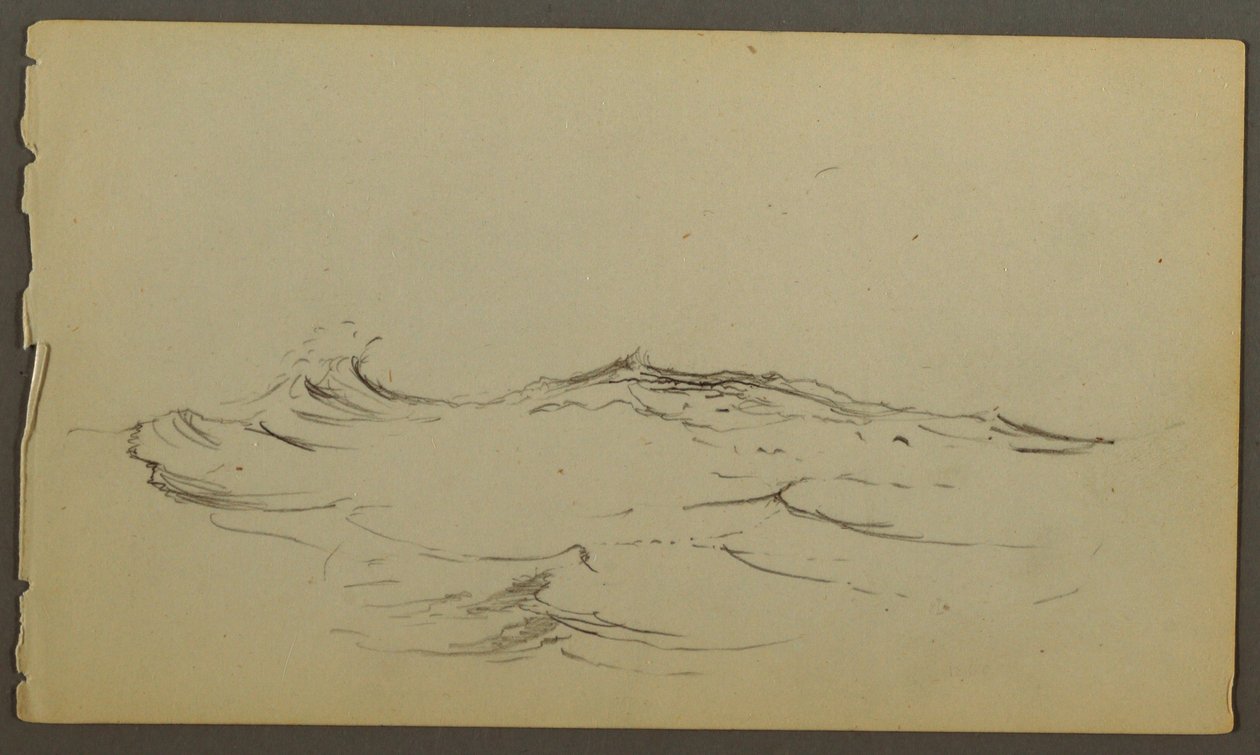 Dibujo, Olas, posiblemente 1860 de Frederic Edwin Church