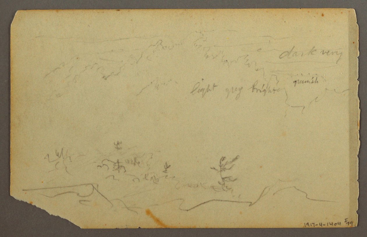 Dibujo, Paisaje arbolado, 1844 de Frederic Edwin Church