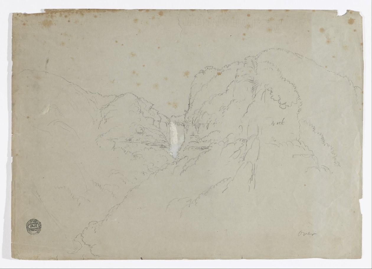 Dibujo. a. Boceto. Tequendama Ralls, cerca de Bogotá, Colombia. b. Vista de cordilleras lejanas. de Frederic Edwin Church