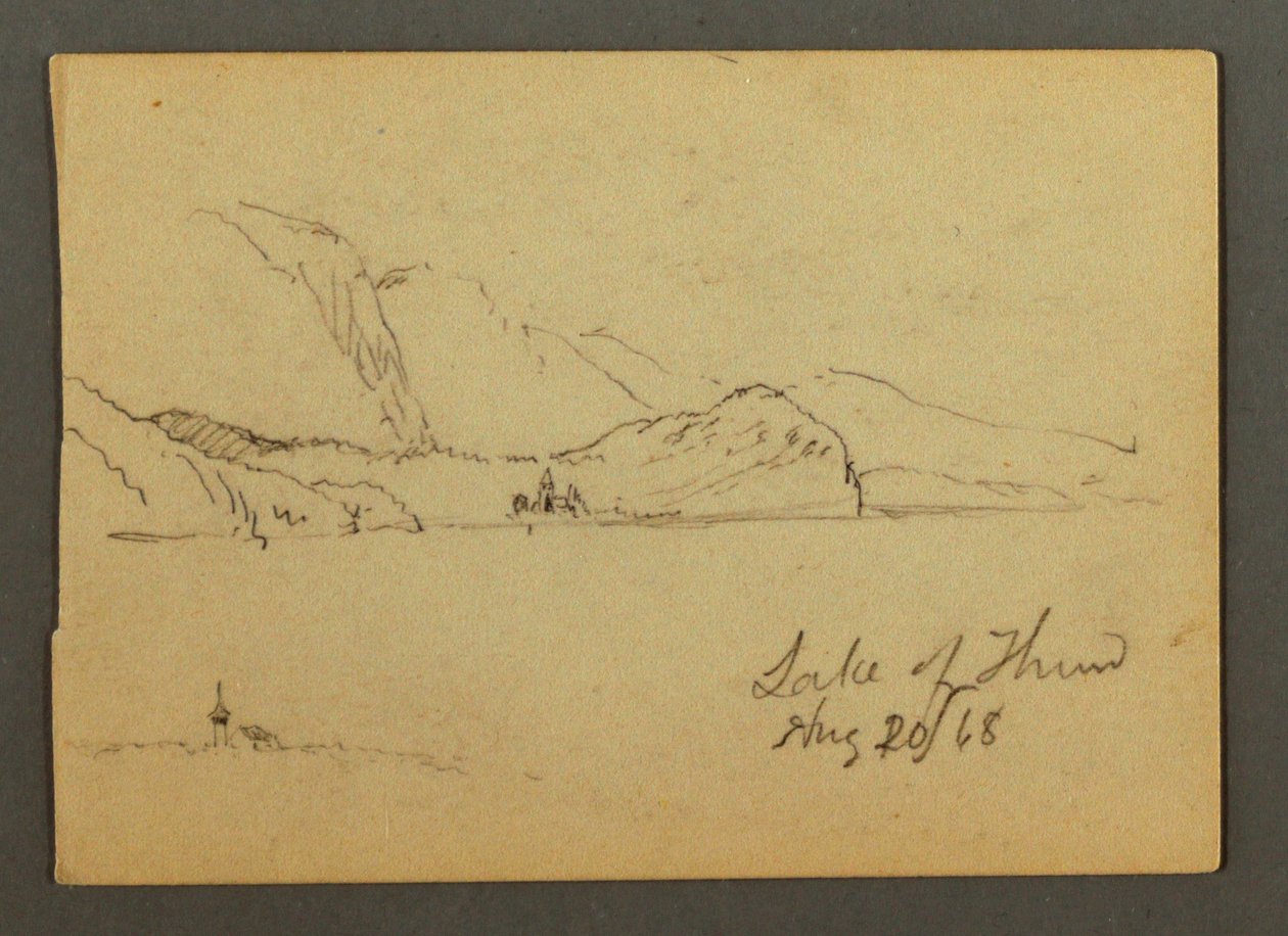 Dibujo, lago de Thun, Oberland bernés, 20 de agosto de 1868 de Frederic Edwin Church