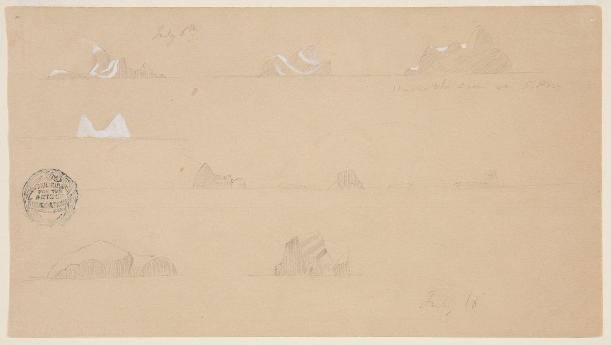Icebergs flotantes de Frederic Edwin Church