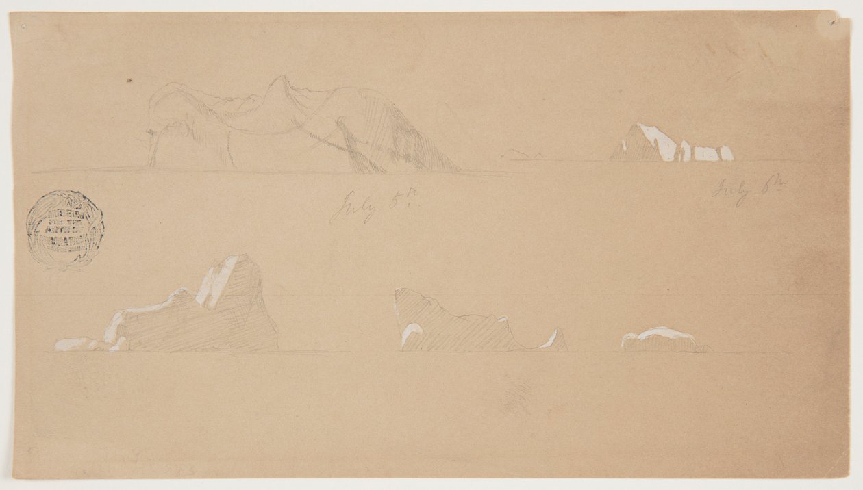 Icebergs flotantes de Frederic Edwin Church