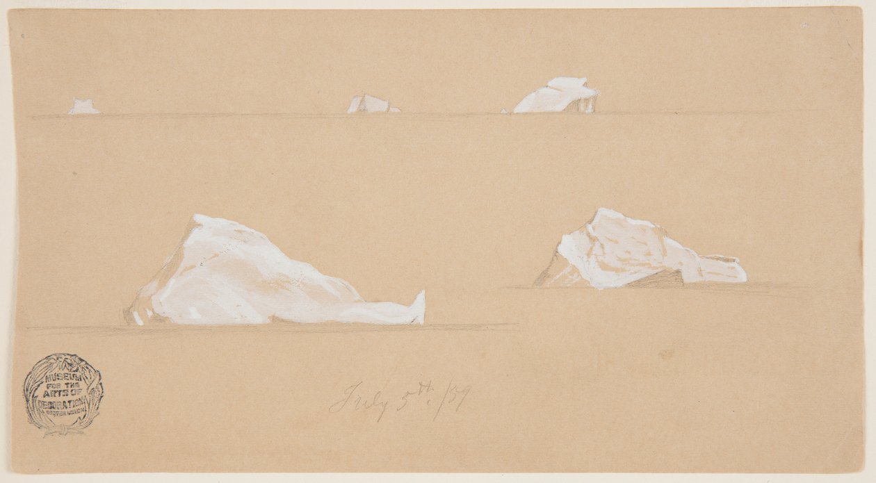 Icebergs flotantes de Frederic Edwin Church
