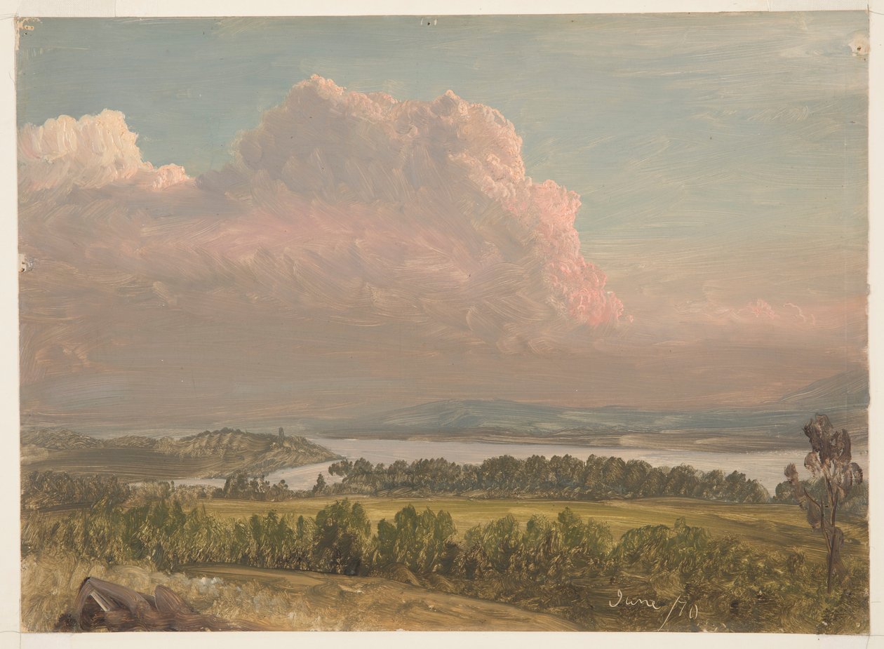 Nubes altas sobre el Hudson de Frederic Edwin Church