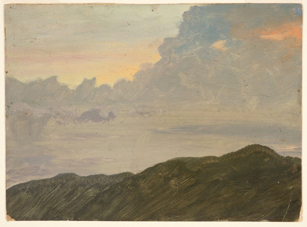 Colina y nubes de Frederic Edwin Church