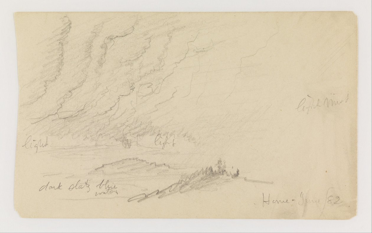 Niebla sobre el río y las colinas de Frederic Edwin Church