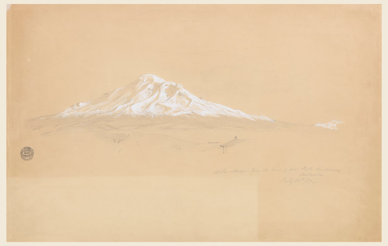 Monte Chimborazo desde la Casa de Don Pablo Bustamante, Riobamba, Ecuador de Frederic Edwin Church
