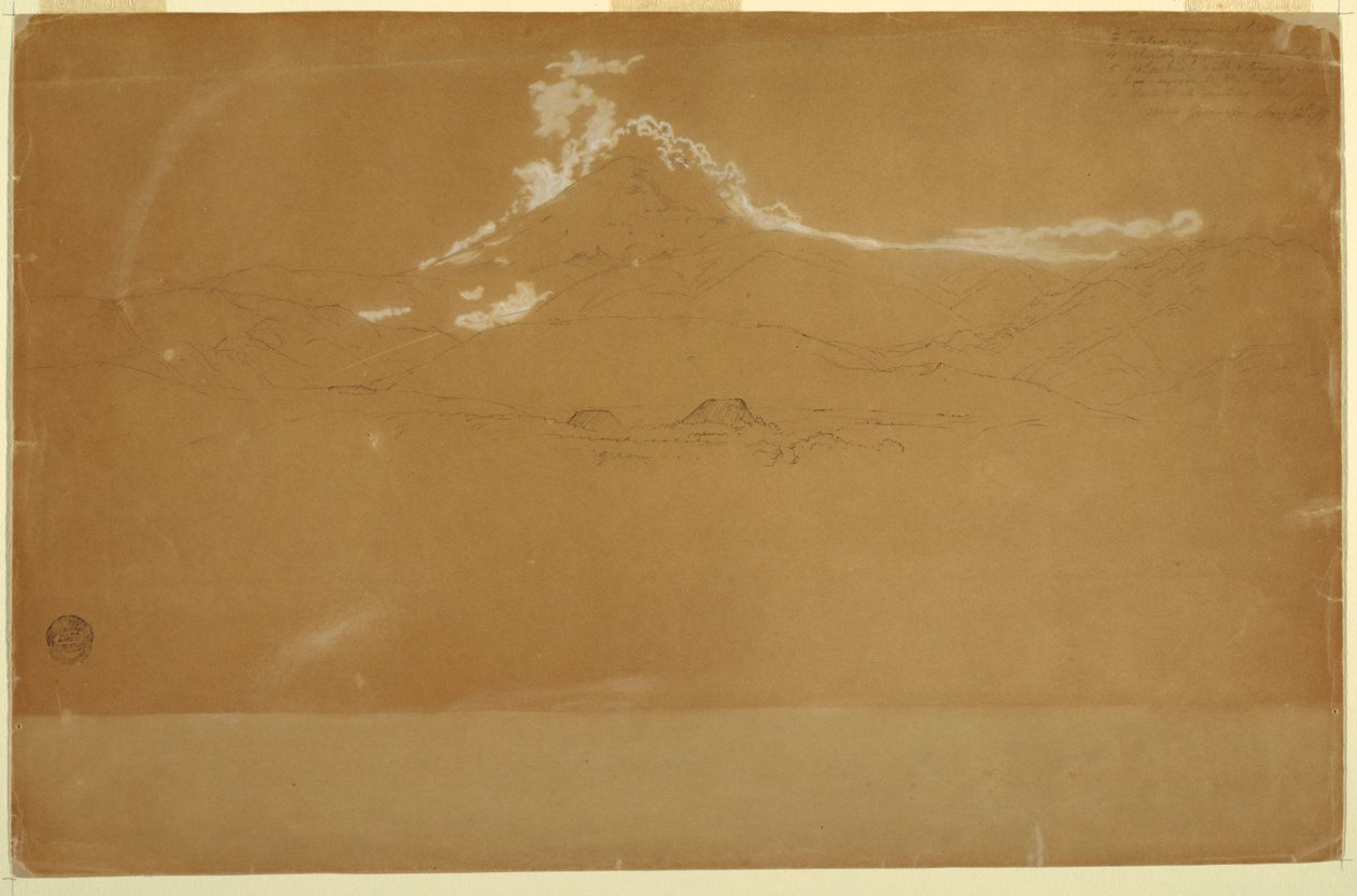 Monte Chimborazo, cerca de Guanojo y Guaranda, Ecuador de Frederic Edwin Church