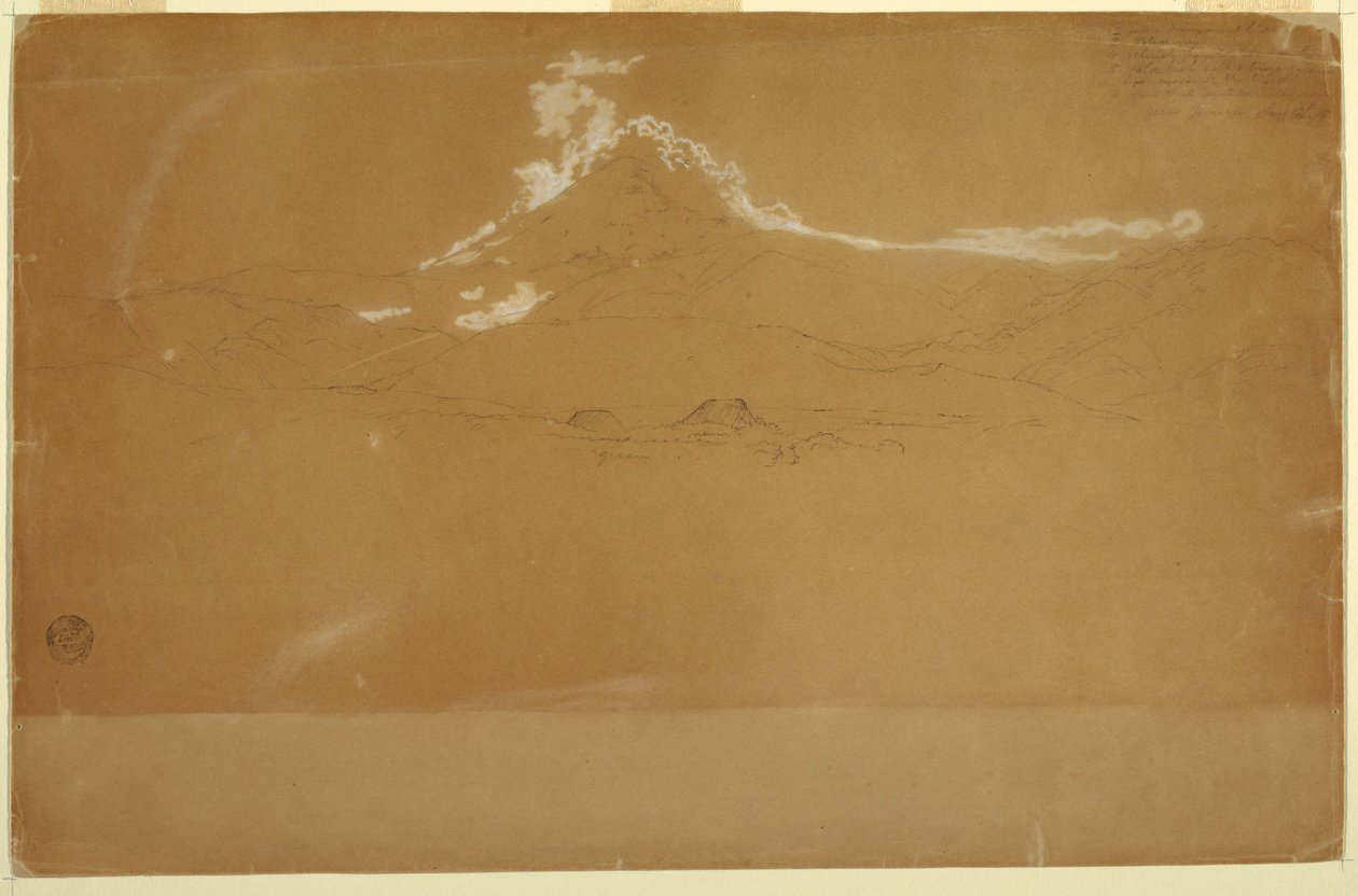 Monte Chimborazo, cerca de Guanojo y Guaranda, Ecuador de Frederic Edwin Church