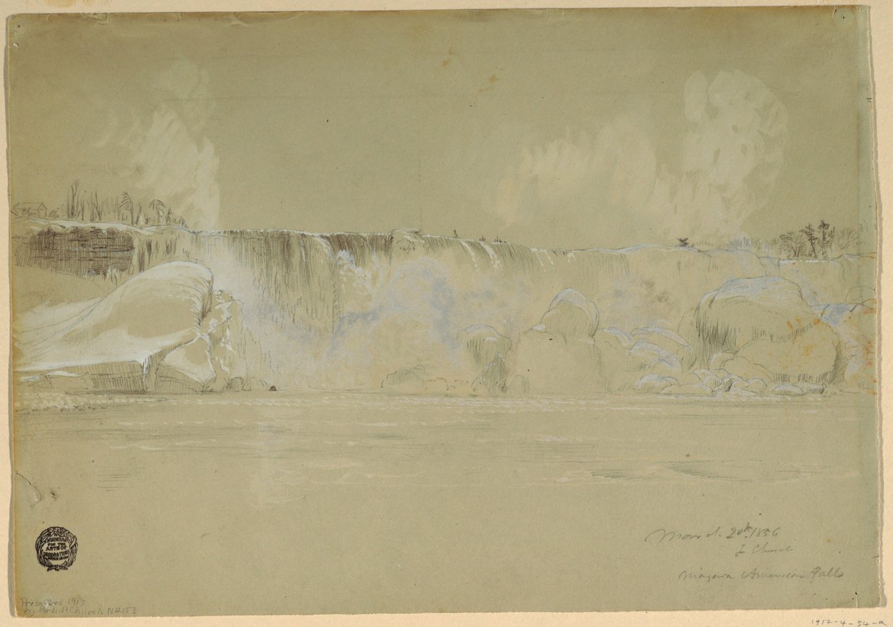 Cataratas del Niágara en la nieve, desde el noroeste de Frederic Edwin Church