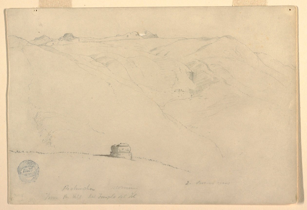Pichincha, mañana, desde el Templo del Sol, Quito, Ecuador, junio de 1857 de Frederic Edwin Church