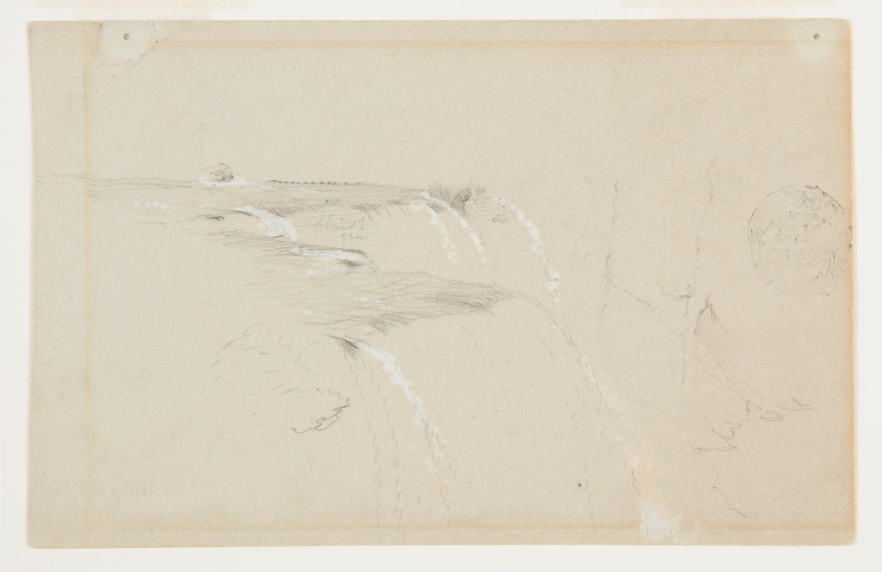 Borde de las Cataratas Americanas, río Niágara de Frederic Edwin Church