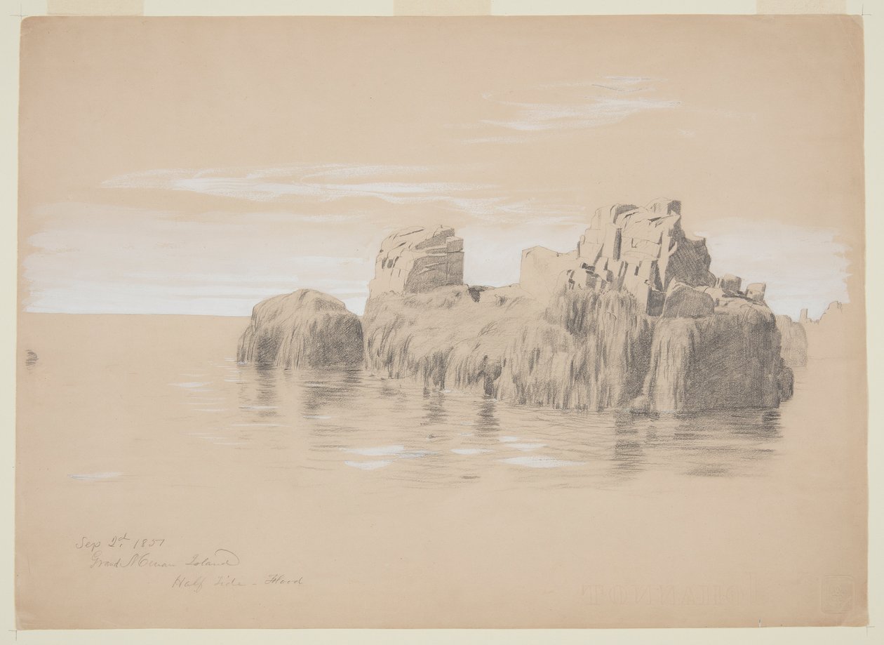 Rocas en la costa, Isla Grand Manan, Canadá de Frederic Edwin Church