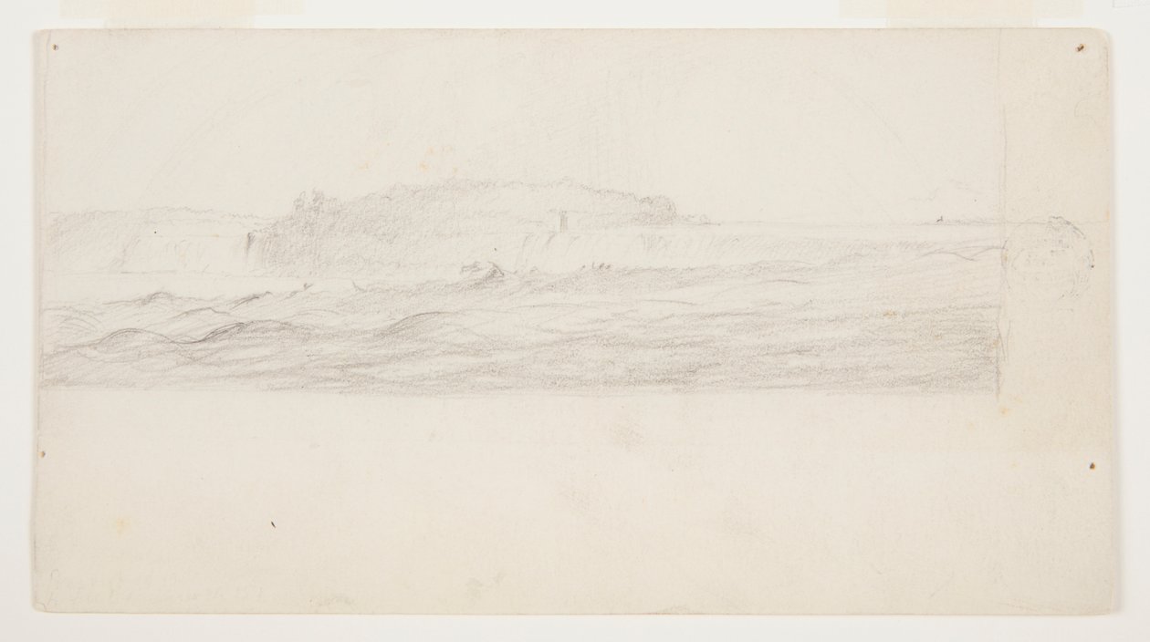 Estudio para una pintura de las Cataratas del Niágara de Frederic Edwin Church