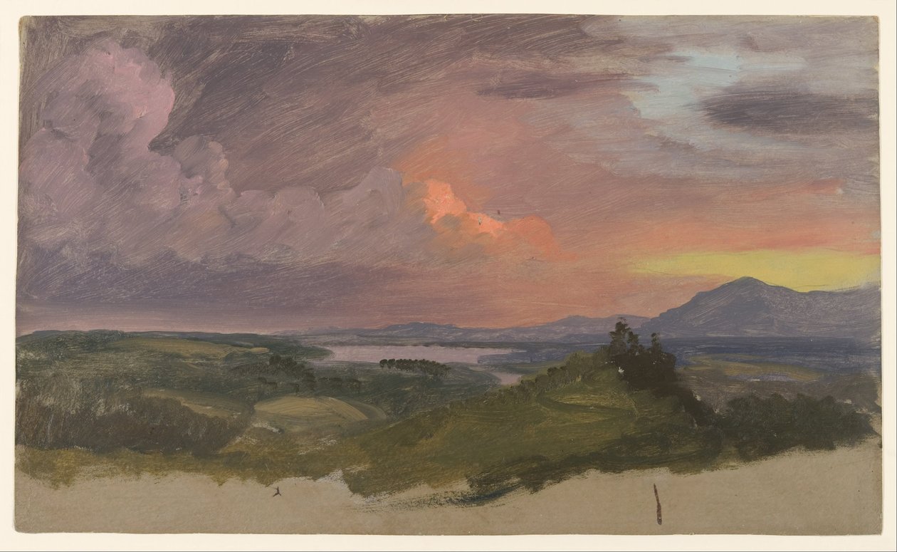 Puesta de sol en el valle del Hudson de Frederic Edwin Church