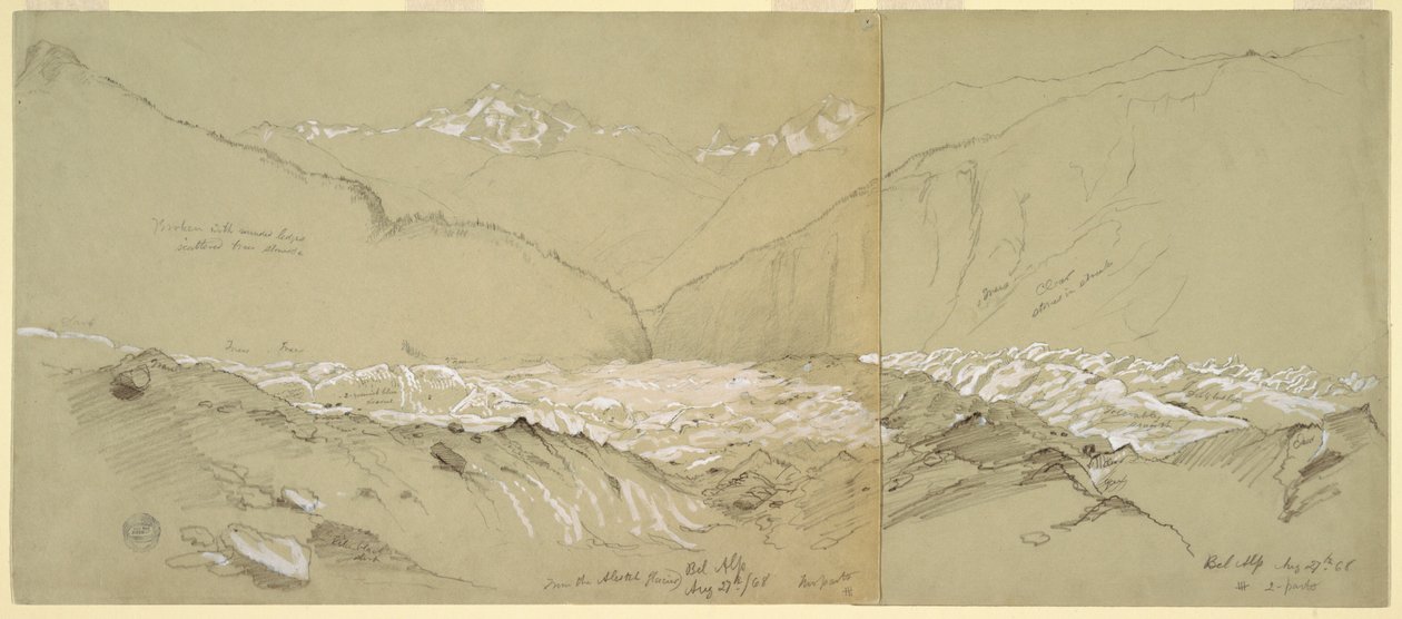 Glaciar Aletsch superior con el Gran Fusshorn de Frederic Edwin Church