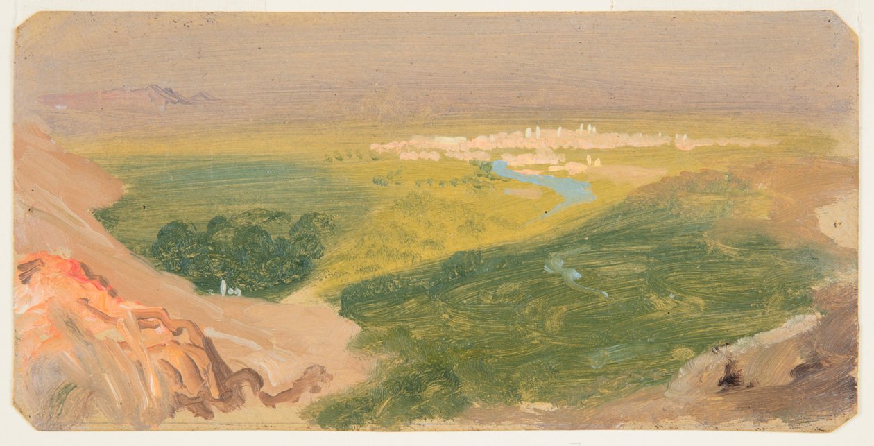 Vista hacia Damasco, Siria de Frederic Edwin Church