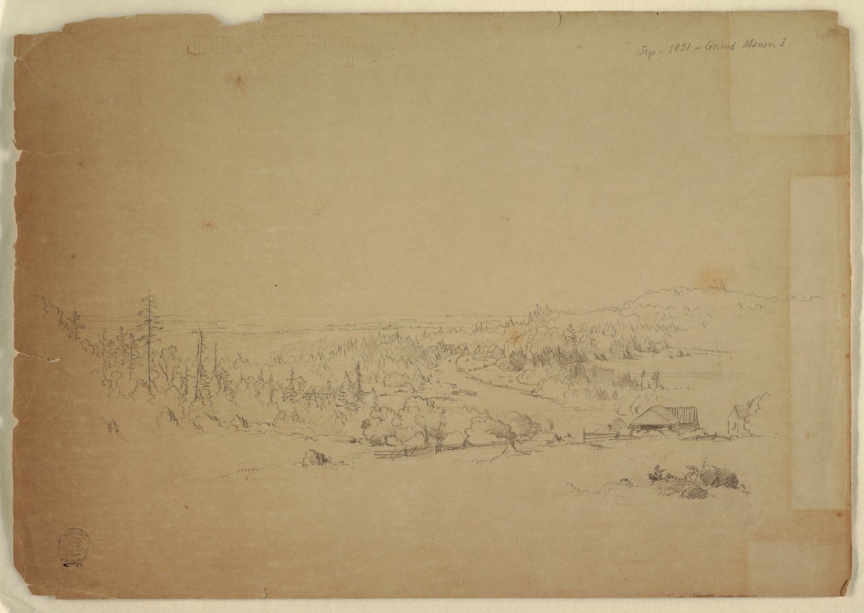 Vista desde la isla Grand Manan, Canadá, hacia el mar de Frederic Edwin Church