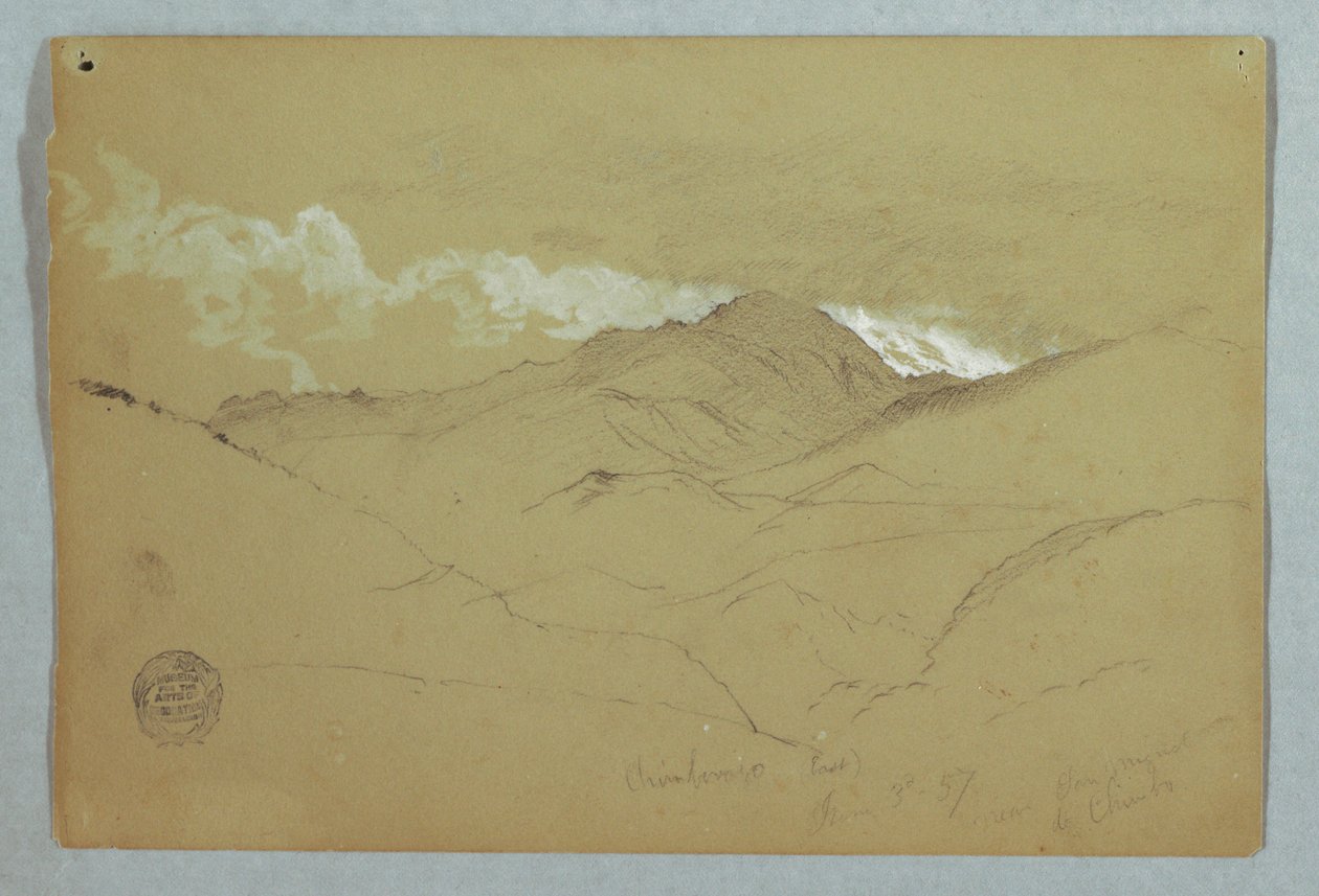 Vista desde el este del Monte Chimborazo, Ecuador de Frederic Edwin Church