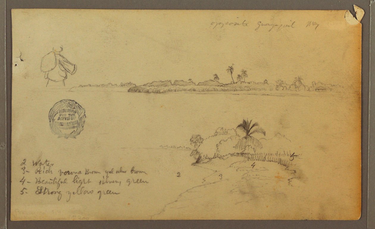 Vistas de la orilla este del río Guayas, frente a Guayaquil, Ecuador de Frederic Edwin Church