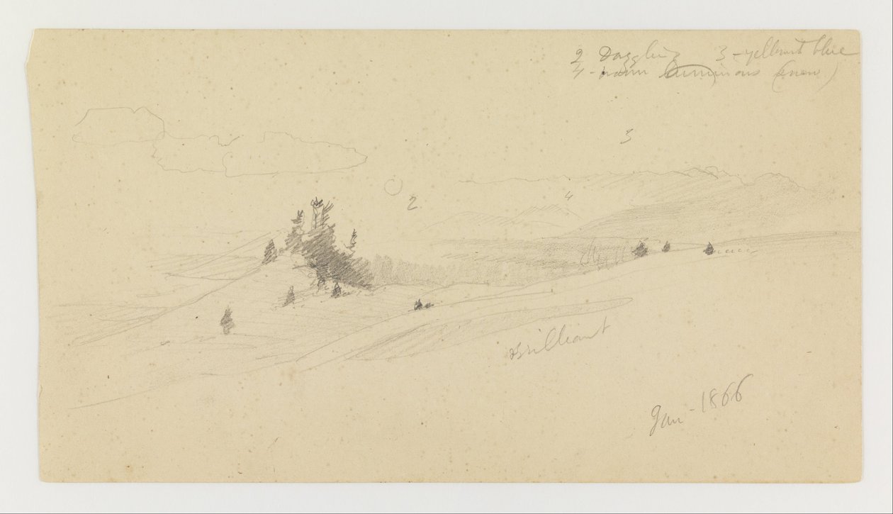 Colina arbolada, Valle montañoso, Sol de Frederic Edwin Church