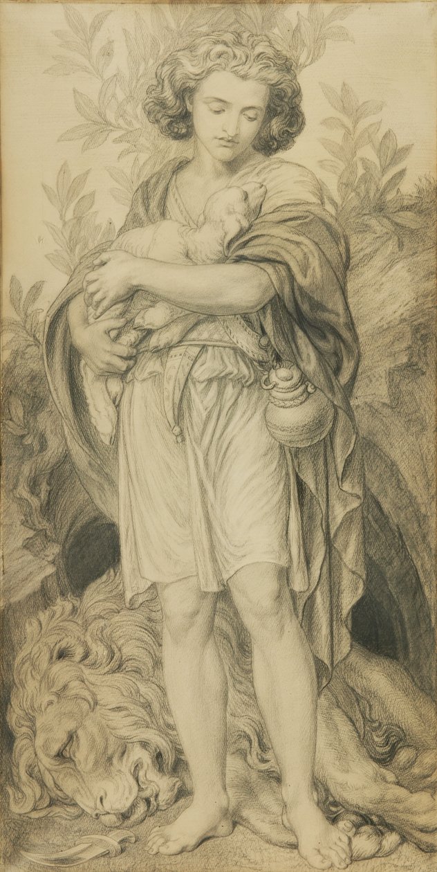 Ayuda fraternal (lápiz sobre papel) de Frederic James Shields