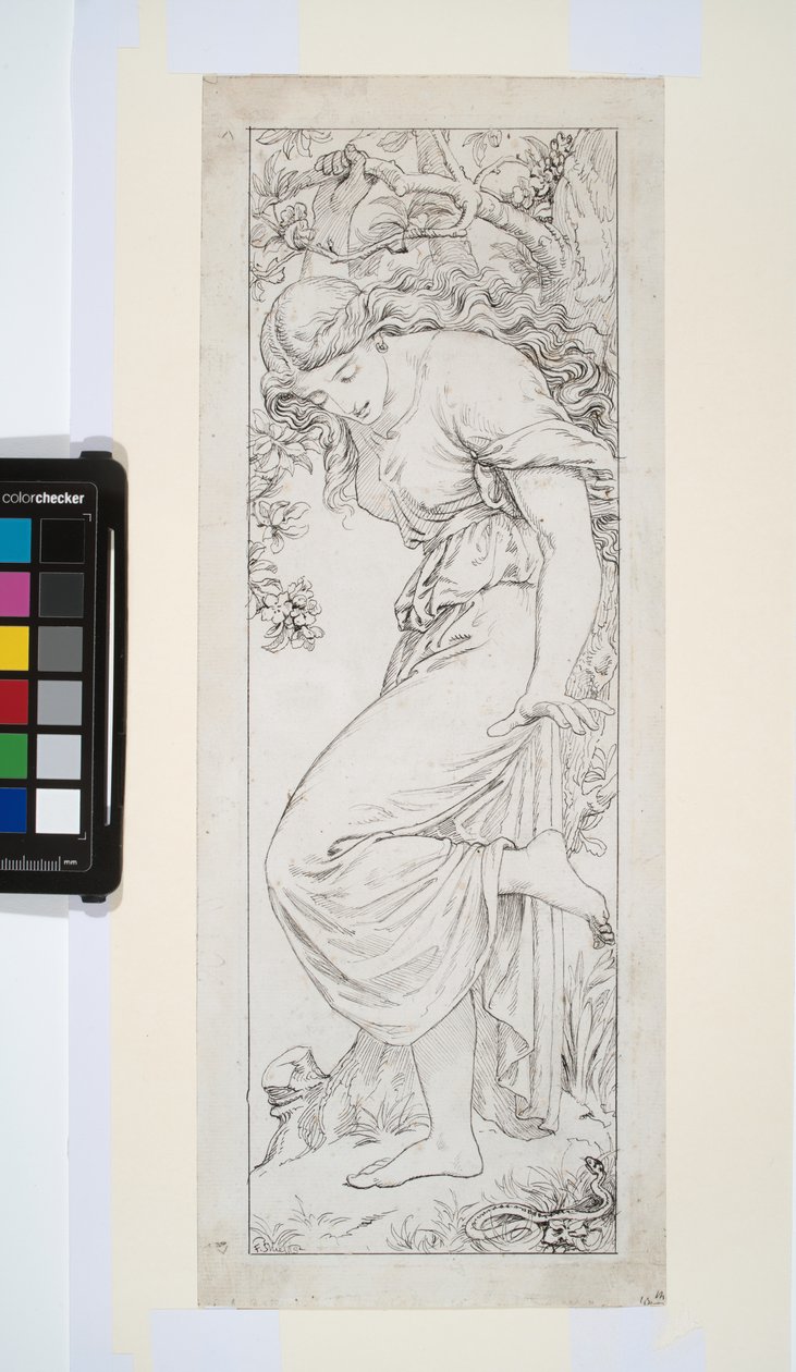 "Estudio para la capilla de la Ascensión, sin fecha (pluma y tinta sobre papel verjurado). de Frederic James Shields