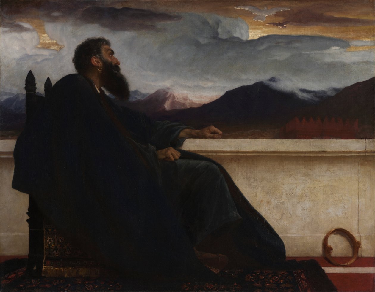 David:  "Oh, that I had wings like a Dove!  For then would I fly away, and be at rest." Psalm 55:6 de Frederic Leighton
