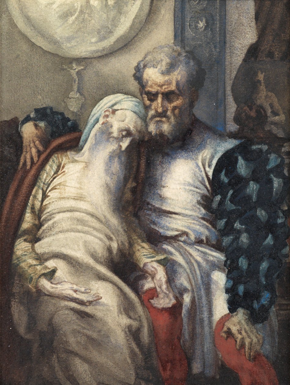 Michael Angelo amamantando a su sirviente moribundo de Frederic Leighton