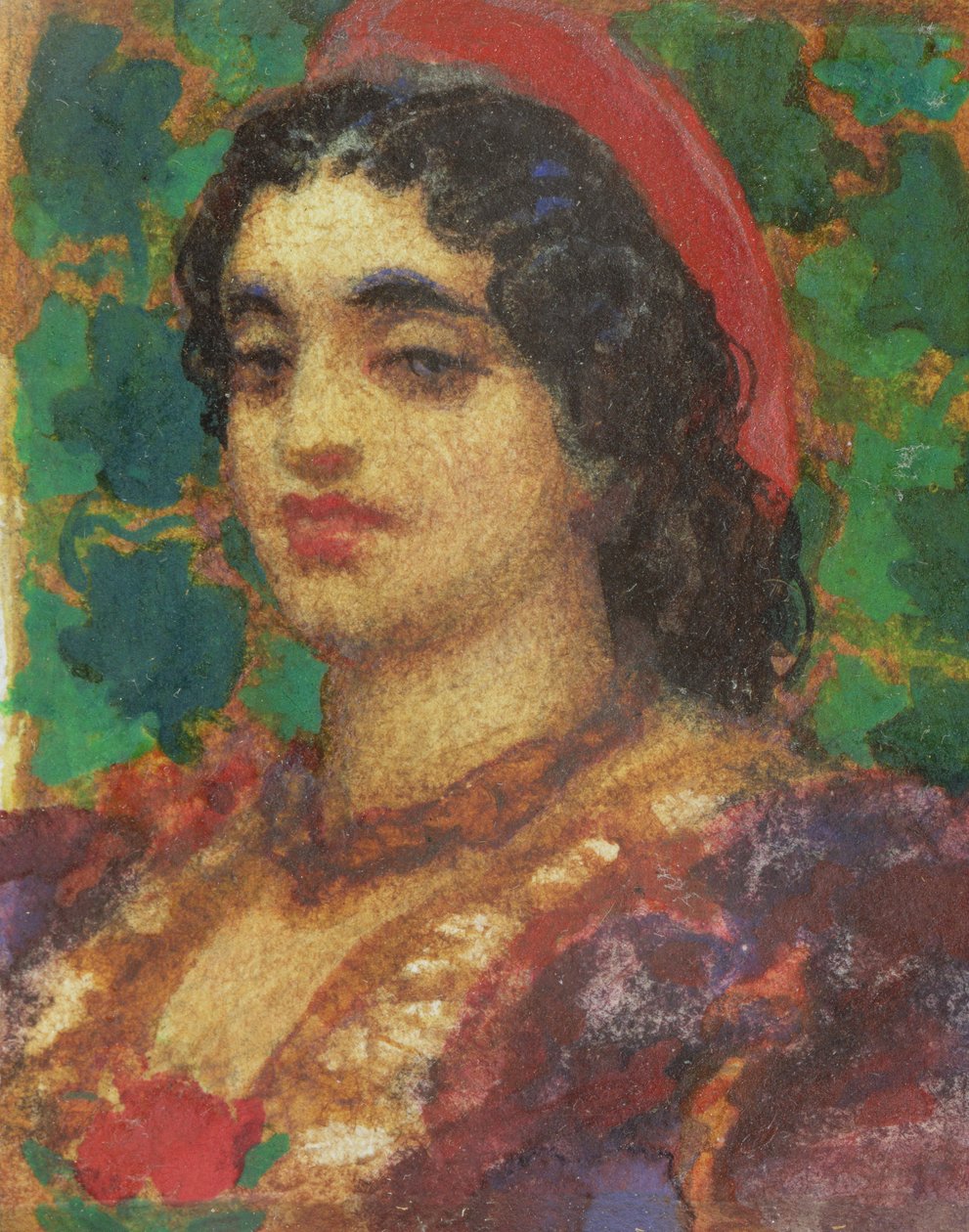 Estudio de la Cabeza de una Mujer de Frederic Leighton