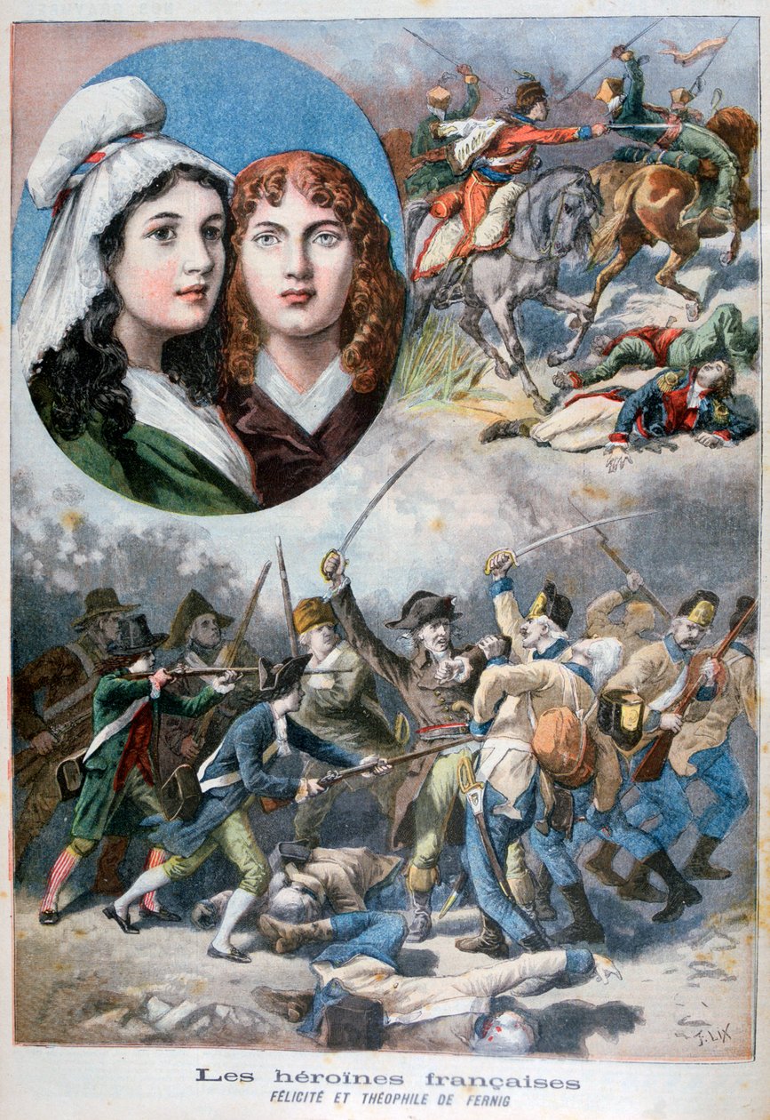 Felicite y Theophile de Fernig, heroínas francesas, 1792, 1894 de Frederic Lix