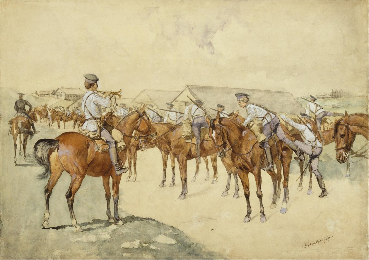 Una llamada a las armas de Frederic Remington