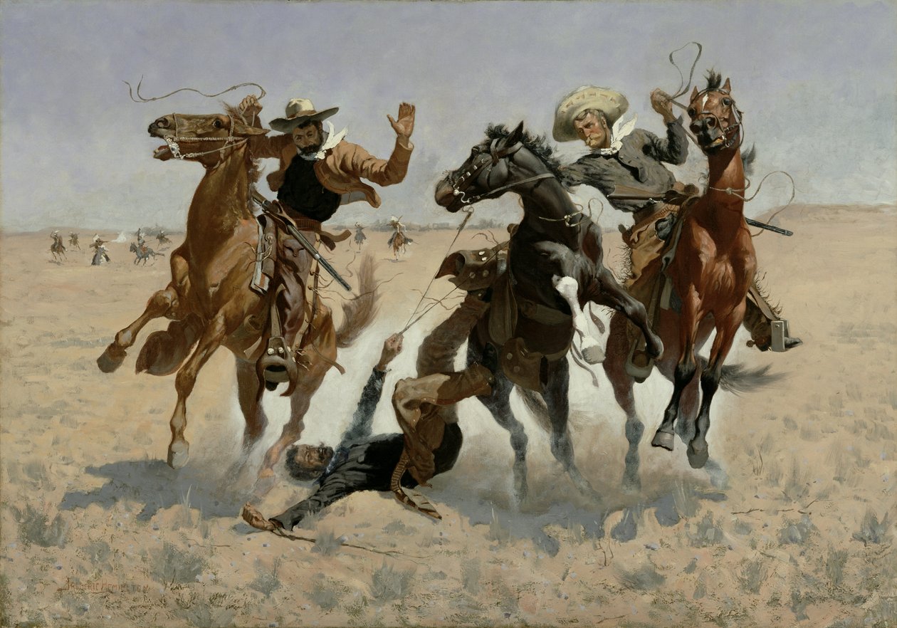 Ayudando a un Compañero (Más Allá de la Cirugía) de Frederic Remington